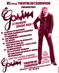 original flyer de GOMINA premier Rock Opra - photo de Yvonne Mestre